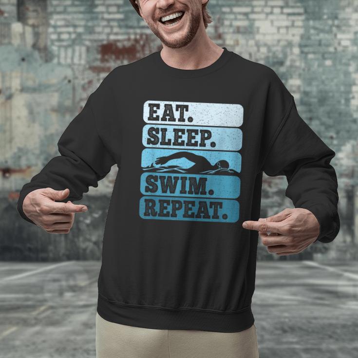 Eat Sleep Swim Vintage Swimming Lover Swimmer Men Women Men Graphic Sweatshirt Eat Sleep Swim Vintage Swimming Lover Swimmer Men Women Men Graphic Sweatshirt
