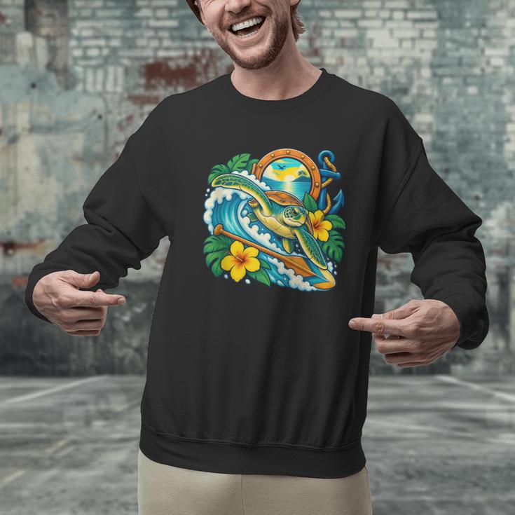 Green Sea Turtle Surfs Past a Canoe Paddle Sleeveless Men Graphic Sweatshirt Green Sea Turtle Surfs Past a Canoe Paddle Sleeveless Men Graphic Sweatshirt