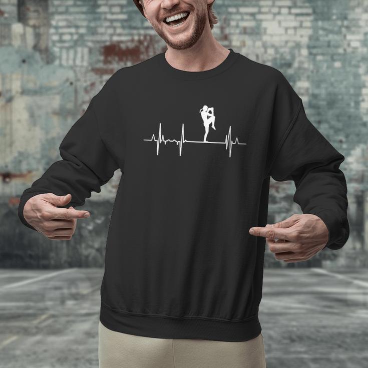 My Heart Beats For Muay Thai Martial Artist Men Graphic Sweatshirt My Heart Beats For Muay Thai Martial Artist Men Graphic Sweatshirt
