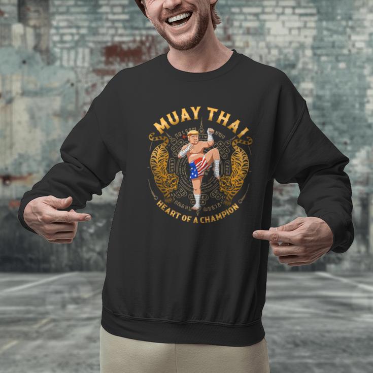 Heart Of a Champion Kickboxing And Muay Thai Trump Men Graphic Sweatshirt Heart Of a Champion Kickboxing And Muay Thai Trump Men Graphic Sweatshirt