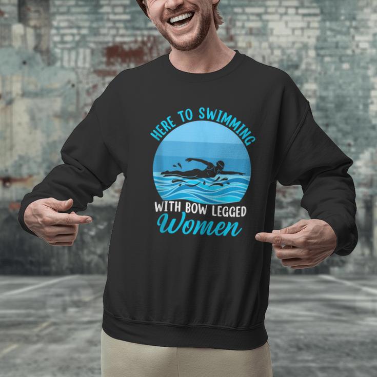 Here's To Swimming With Bow Legged Women Swimming Men Graphic Sweatshirt Here's To Swimming With Bow Legged Women Swimming Men Graphic Sweatshirt
