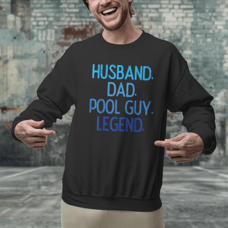 Husband Dad Pool Guy Legend Fathers Day Swimming Papa Men Graphic Sweatshirt Husband Dad Pool Guy Legend Fathers Day Swimming Papa Men Graphic Sweatshirt