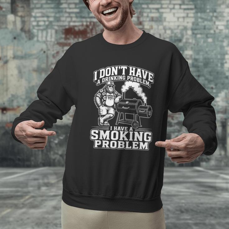 I'm Just A Drinker With A Smoking Problem Grilling BBQ Dad Men Graphic Sweatshirt