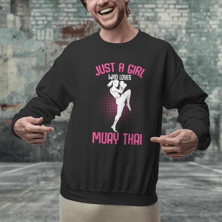 Just a Girl Who Loves Muay Thai Kids Girls Men Graphic Sweatshirt Just a Girl Who Loves Muay Thai Kids Girls Men Graphic Sweatshirt
