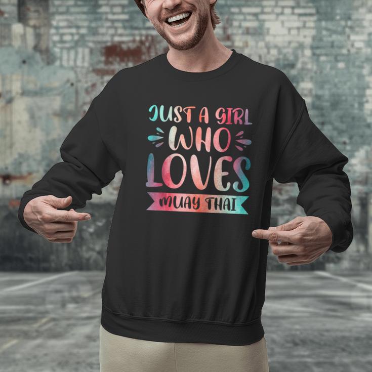 Just a Girl Who Loves Muay Thai Men Graphic Sweatshirt Just a Girl Who Loves Muay Thai Men Graphic Sweatshirt