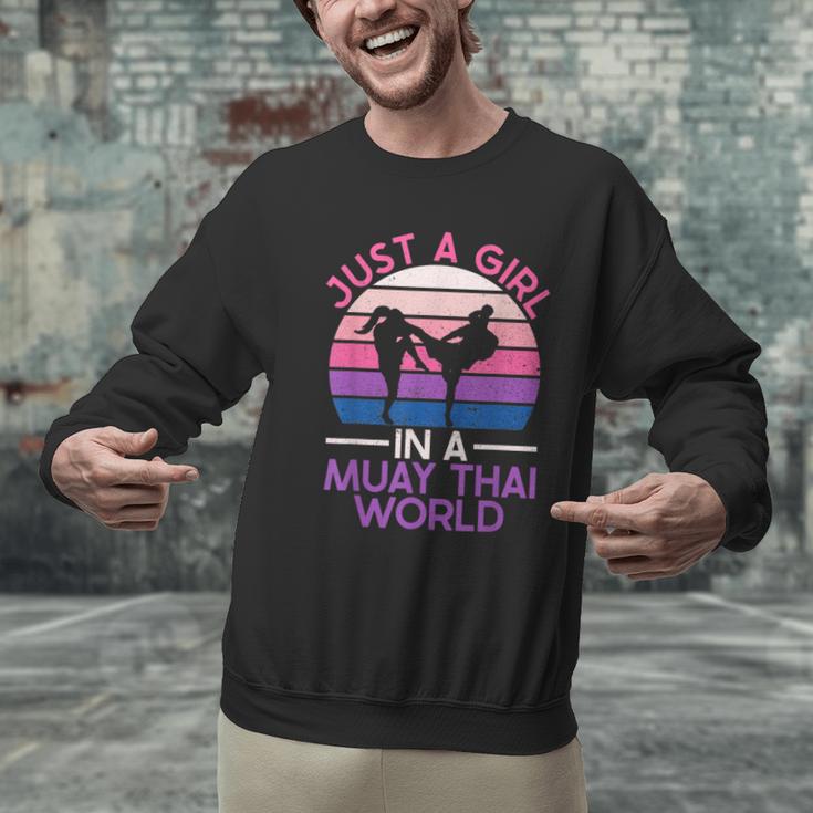 Just A Girl In A Muay Thai World Muay Thai Boxing Men Graphic Sweatshirt Just A Girl In A Muay Thai World Muay Thai Boxing Men Graphic Sweatshirt