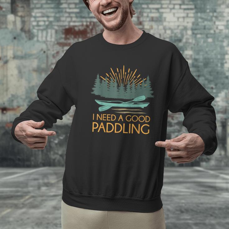 Kayaking Outdoor Water Sports Canoeing Paddle Kayak Men Graphic Sweatshirt