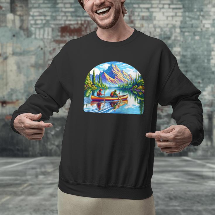 Lake Canoeing Canoe Men Graphic Sweatshirt Lake Canoeing Canoe Men Graphic Sweatshirt