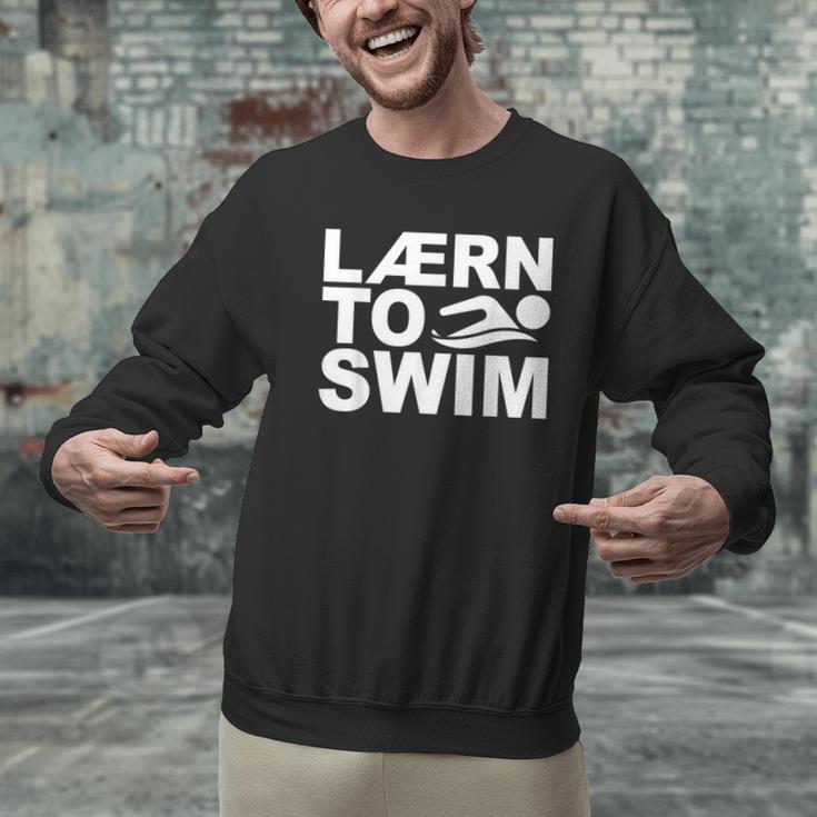 Learn To Swim Swimming Graphic Men Graphic Sweatshirt Learn To Swim Swimming Graphic Men Graphic Sweatshirt