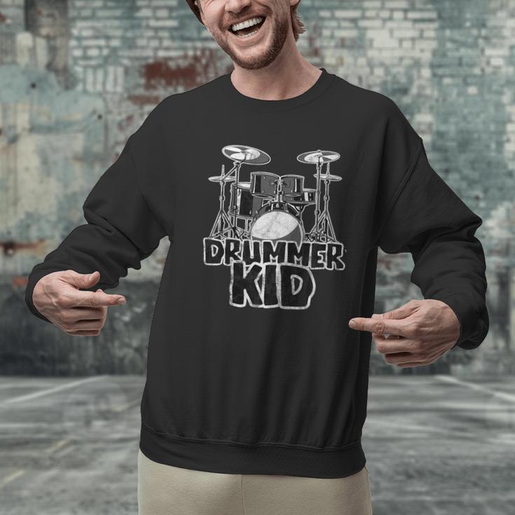 Little Drummer Awesome Drum Kit For Young Musicians Men Graphic Sweatshirt