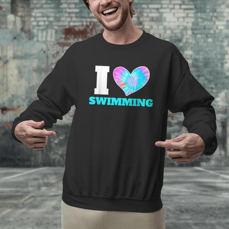 I Love Swimming Swimmer Swim Men Graphic Sweatshirt I Love Swimming Swimmer Swim Men Graphic Sweatshirt