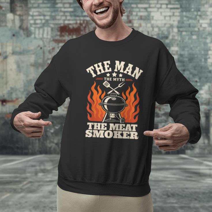 Man Myth Meat Smoker Legend BBQ Dad Men Graphic Sweatshirt
