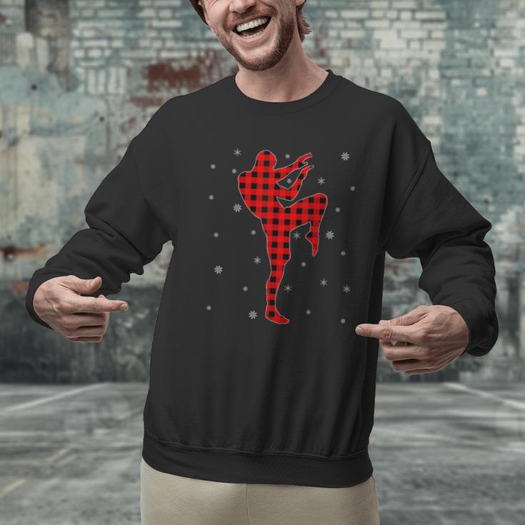 Matching Muay Thai Martial Arts Christmas Pajama Men Graphic Sweatshirt Matching Muay Thai Martial Arts Christmas Pajama Men Graphic Sweatshirt