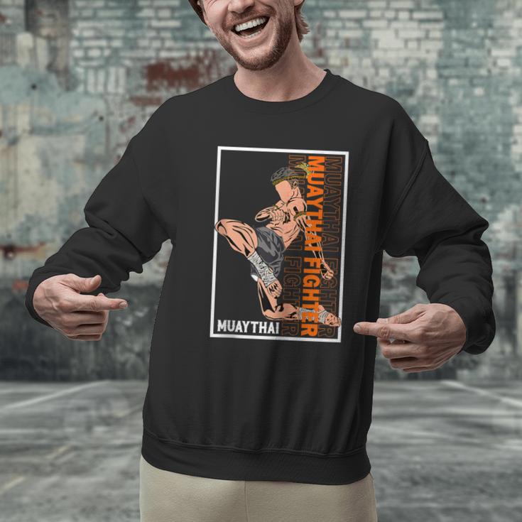 Muay Thai Fighter Men Graphic Sweatshirt Muay Thai Fighter Men Graphic Sweatshirt