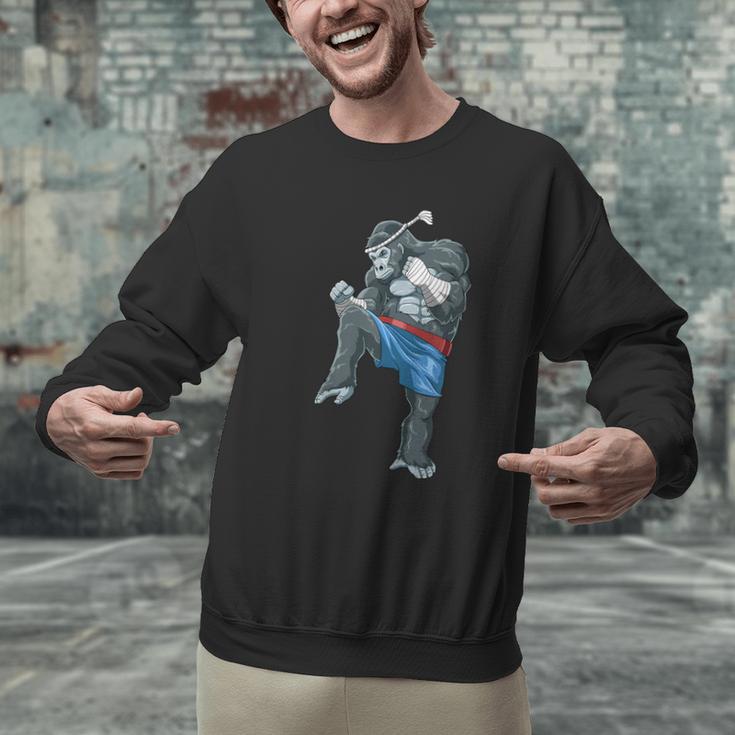 Muay Thai Gorilla Thai Boxing Men Graphic Sweatshirt