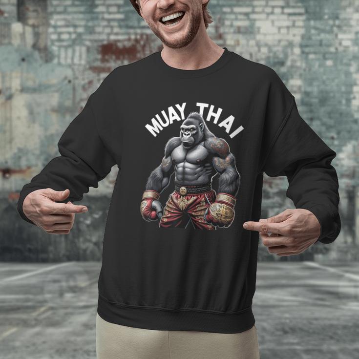 Muay Thai Gorilla Strength Power Fighter Men Graphic Sweatshirt Muay Thai Gorilla Strength Power Fighter Men Graphic Sweatshirt