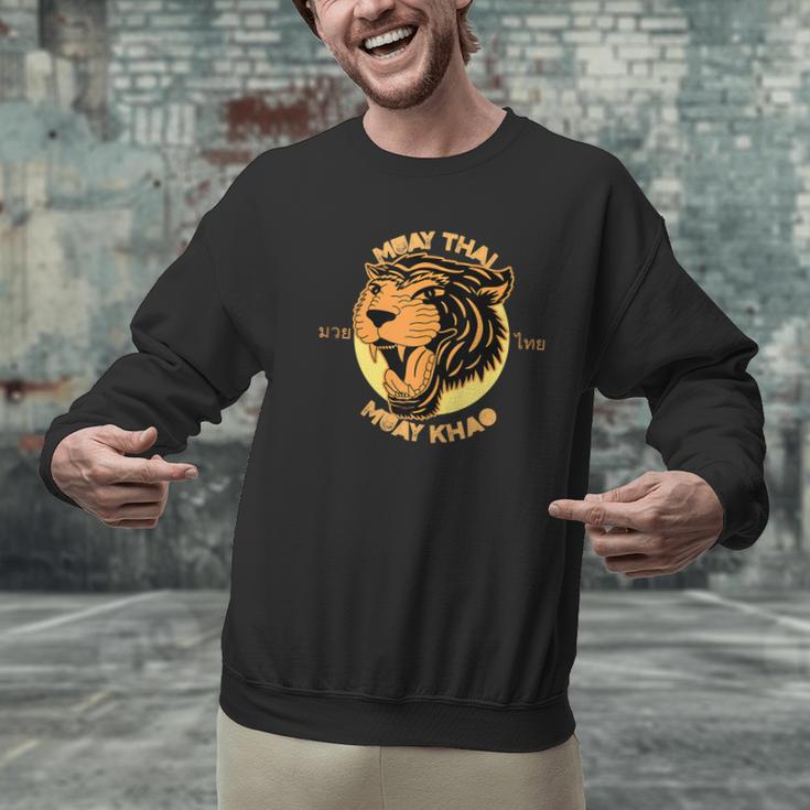 Muay Thai Muay Khao Kickboxing Men Graphic Sweatshirt Muay Thai Muay Khao Kickboxing Men Graphic Sweatshirt