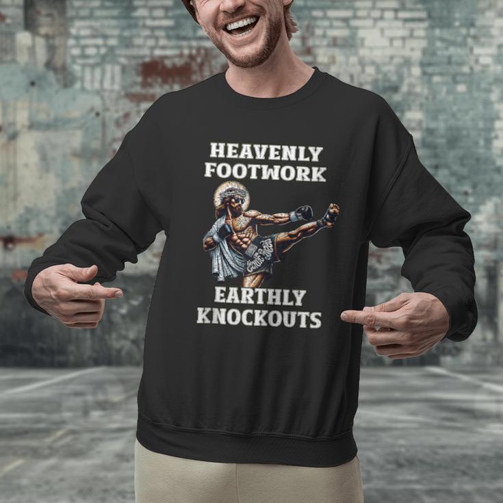 Muay Thai Lord Jesus Kickboxing Christian Men Graphic Sweatshirt Muay Thai Lord Jesus Kickboxing Christian Men Graphic Sweatshirt