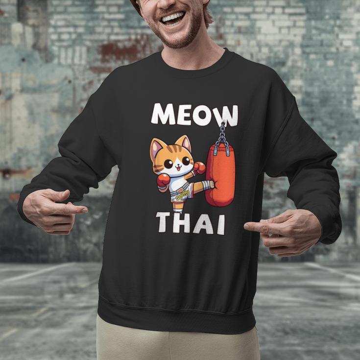Muay Thai Meow Thai Thai Boxing For Boys Muay Thai Cat Men Graphic Sweatshirt Muay Thai Meow Thai Thai Boxing For Boys Muay Thai Cat Men Graphic Sweatshirt
