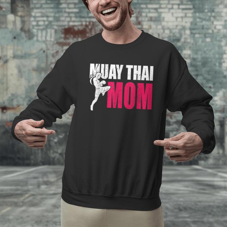 Muay Thai Mom Women Boxing Kickboxing MMA Muay Thai Men Graphic Sweatshirt