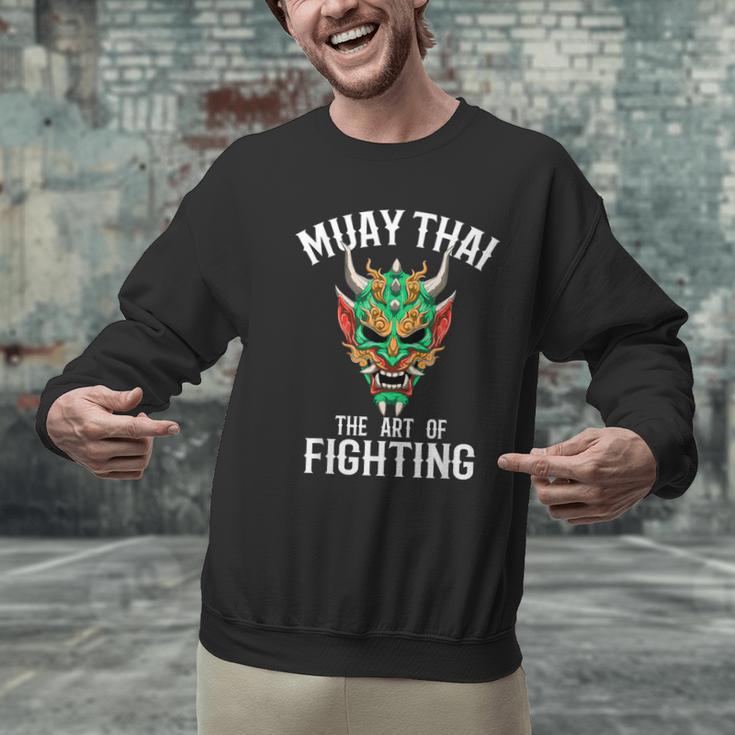 Muay Thai Oni Mask Thai Boxing And Kickboxing Men Graphic Sweatshirt Muay Thai Oni Mask Thai Boxing And Kickboxing Men Graphic Sweatshirt