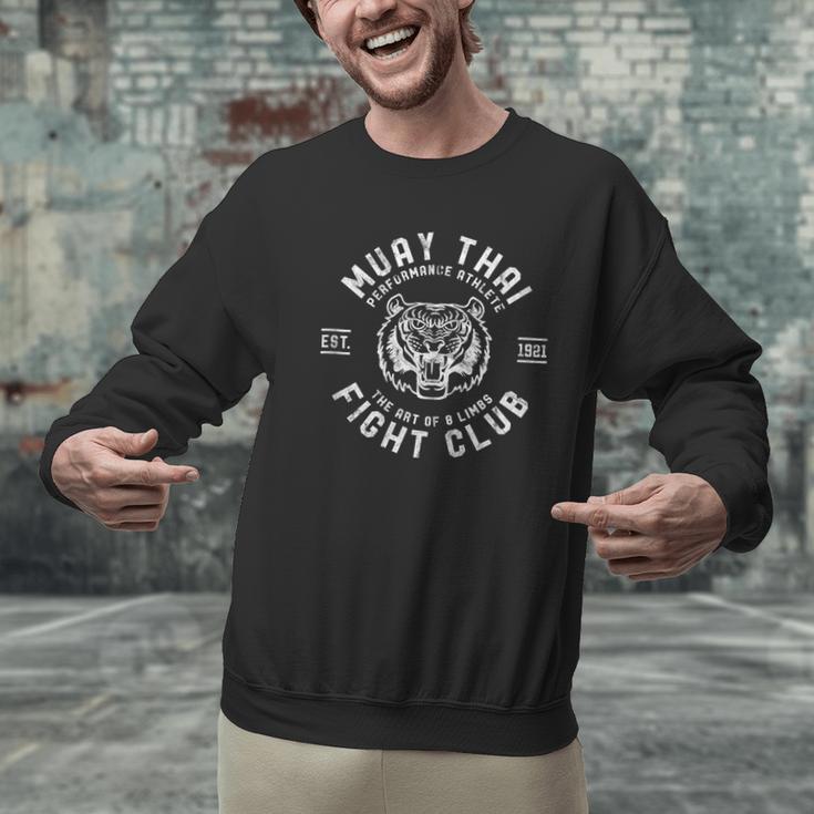 Muay Thai Street Fight Club MMA Tiger Kick Boxing Club Men Graphic Sweatshirt