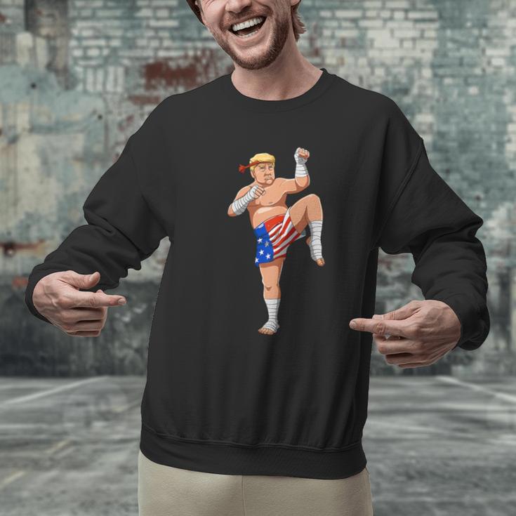 Muay Thai Trump Make Muay Thai Great Again Men Graphic Sweatshirt Muay Thai Trump Make Muay Thai Great Again Men Graphic Sweatshirt