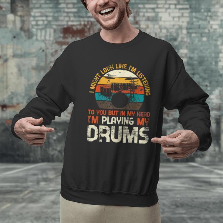 Musician Drummer Music Lover Drum Kit Men Graphic Sweatshirt Musician Drummer Music Lover Drum Kit Men Graphic Sweatshirt