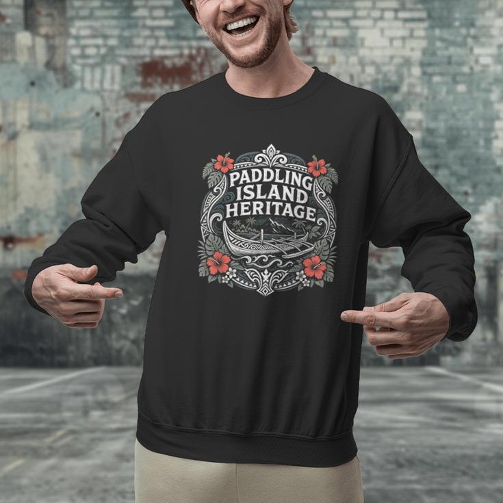 Paddling Island Heritage Outrigger Canoe Men Graphic Sweatshirt