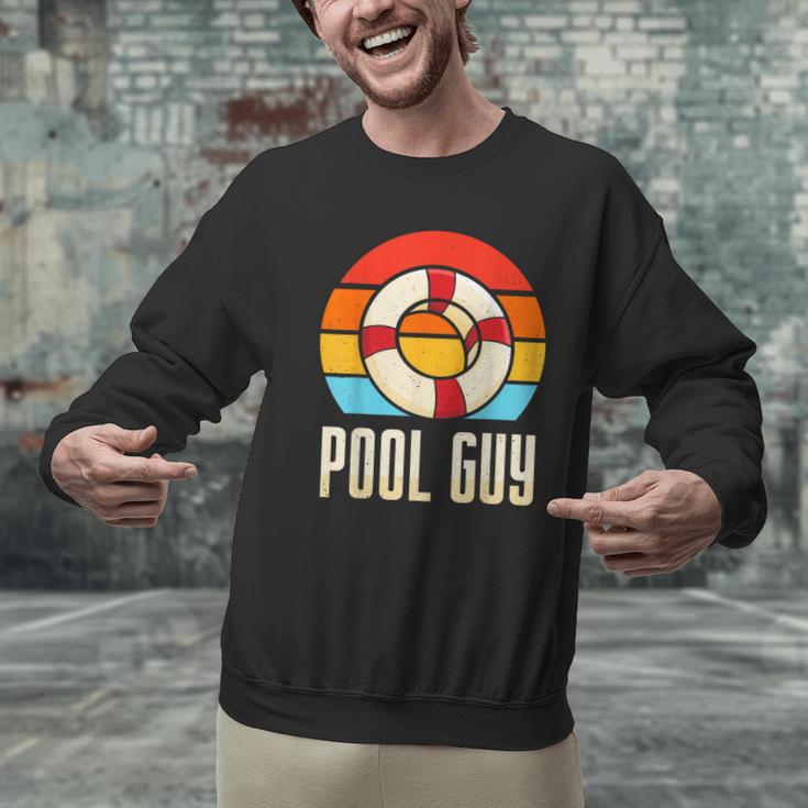 Pool Guy Swimming Attendant Attendants Rescuer Men Graphic Sweatshirt