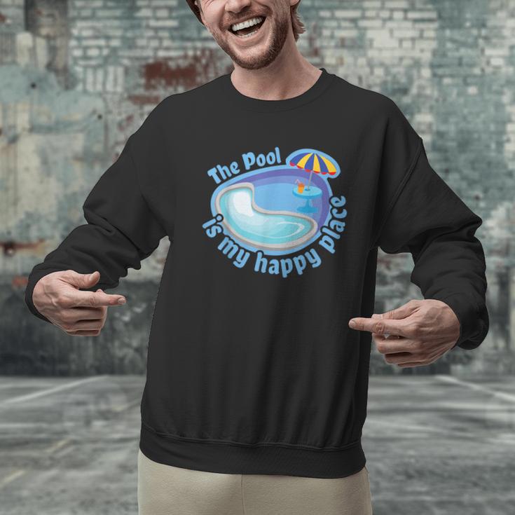The Pool Is My Happy PlaceShirt Summer Swimming Tee Men Graphic Sweatshirt The Pool Is My Happy PlaceShirt Summer Swimming Tee Men Graphic Sweatshirt