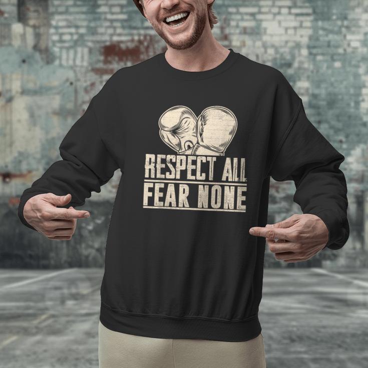 Respect All Fear None Muay Thai Men Graphic Sweatshirt Respect All Fear None Muay Thai Men Graphic Sweatshirt