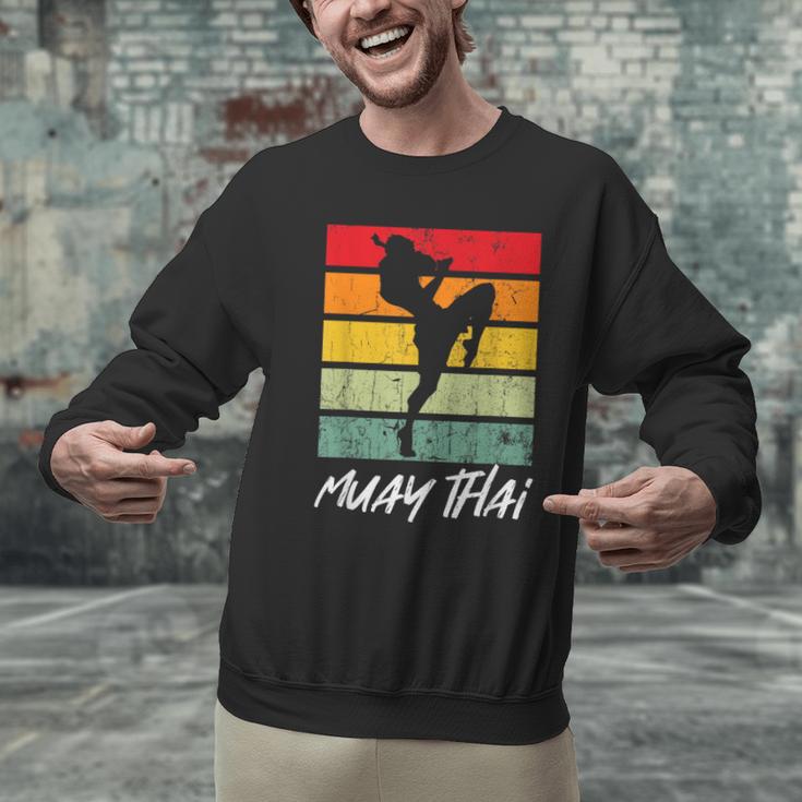 Retro Muay Thai Vintage MMA Martial Arts Thailand Boxing Men Graphic Sweatshirt