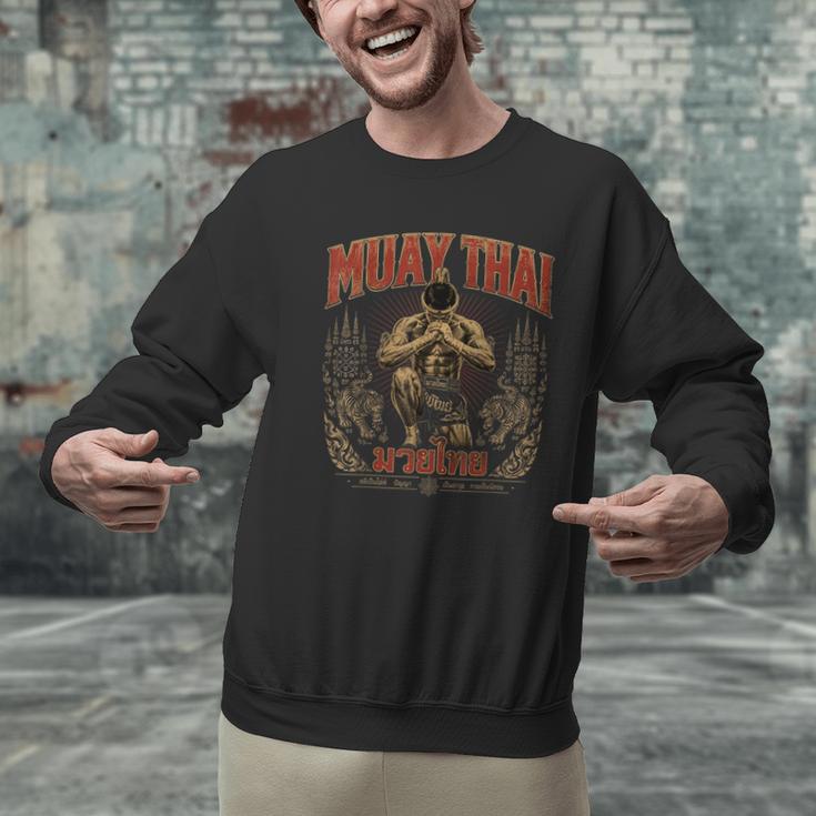 Retro Thailand Muay Thai Thai Boxing Fighter Art Men Graphic Sweatshirt Retro Thailand Muay Thai Thai Boxing Fighter Art Men Graphic Sweatshirt