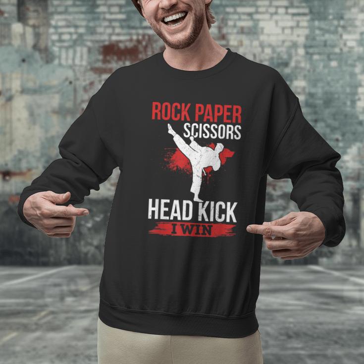 Rock Paper Scissors Head Kick I Win Muay Thai Men Graphic Sweatshirt Rock Paper Scissors Head Kick I Win Muay Thai Men Graphic Sweatshirt