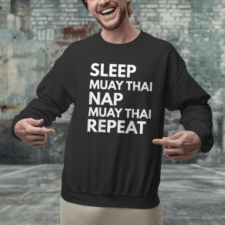 Sleep Nap Muay Thai Repeat Lover Martial Arts Men Graphic Sweatshirt Sleep Nap Muay Thai Repeat Lover Martial Arts Men Graphic Sweatshirt