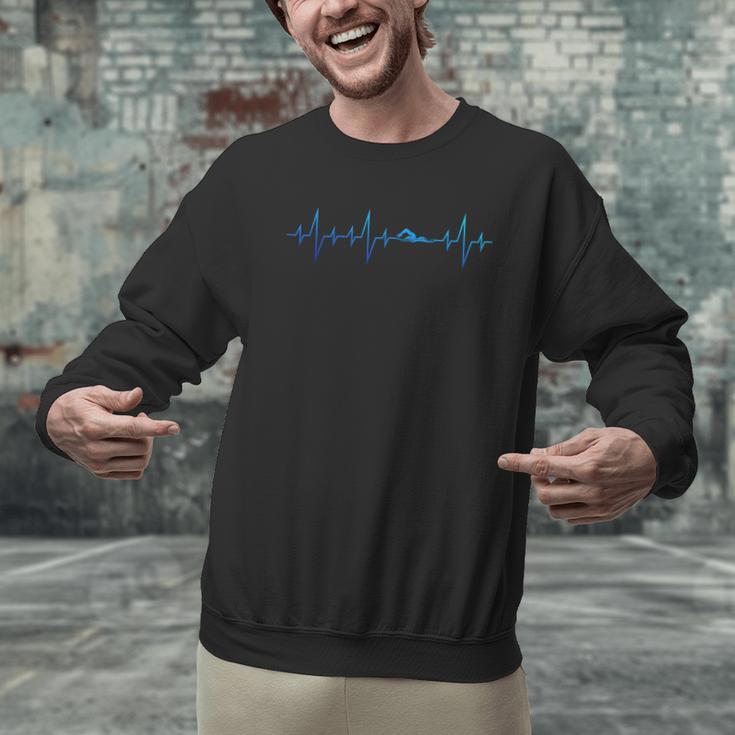 Sports Swimming Club Hobby Swimmer Heartbeat Swimming Men Graphic Sweatshirt Sports Swimming Club Hobby Swimmer Heartbeat Swimming Men Graphic Sweatshirt