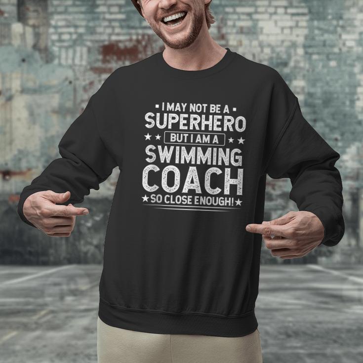 Superhero Swimming Coach Swimming Coach Humor Men Graphic Sweatshirt Superhero Swimming Coach Swimming Coach Humor Men Graphic Sweatshirt