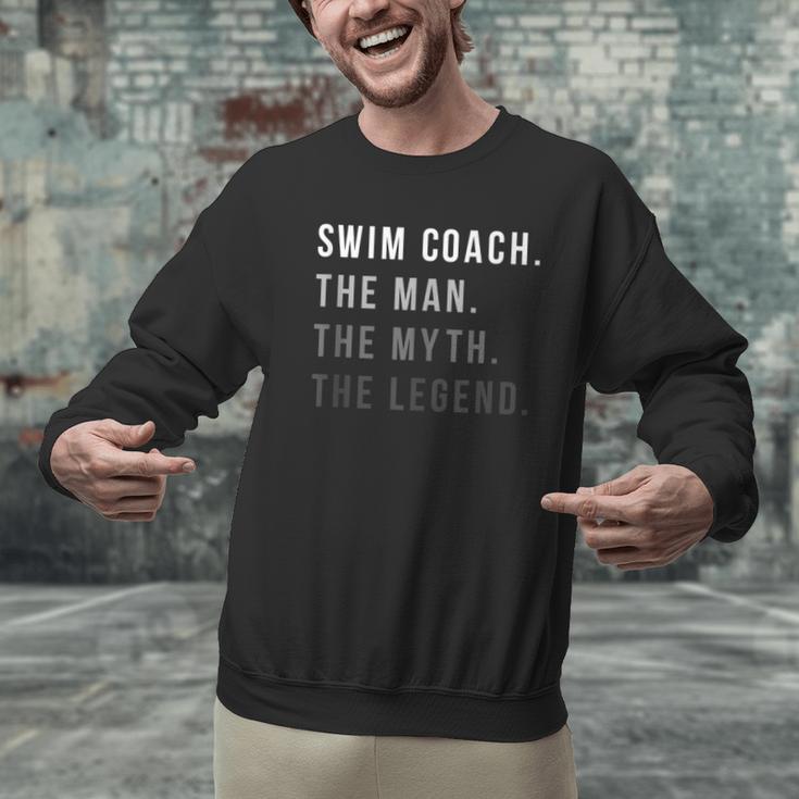 Swim Coach The Man The Myth The Legend Swimming Coach Men Graphic Sweatshirt Swim Coach The Man The Myth The Legend Swimming Coach Men Graphic Sweatshirt