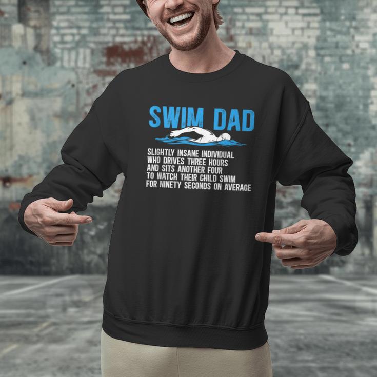 Swim Dad Definition Swimming Dad Of A Swimmer Father Men Graphic Sweatshirt