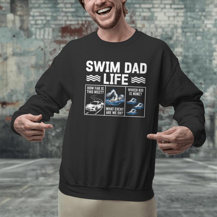Swim Dad Life Swimmer Father's Day Swimming Daddy Men Graphic Sweatshirt Swim Dad Life Swimmer Father's Day Swimming Daddy Men Graphic Sweatshirt