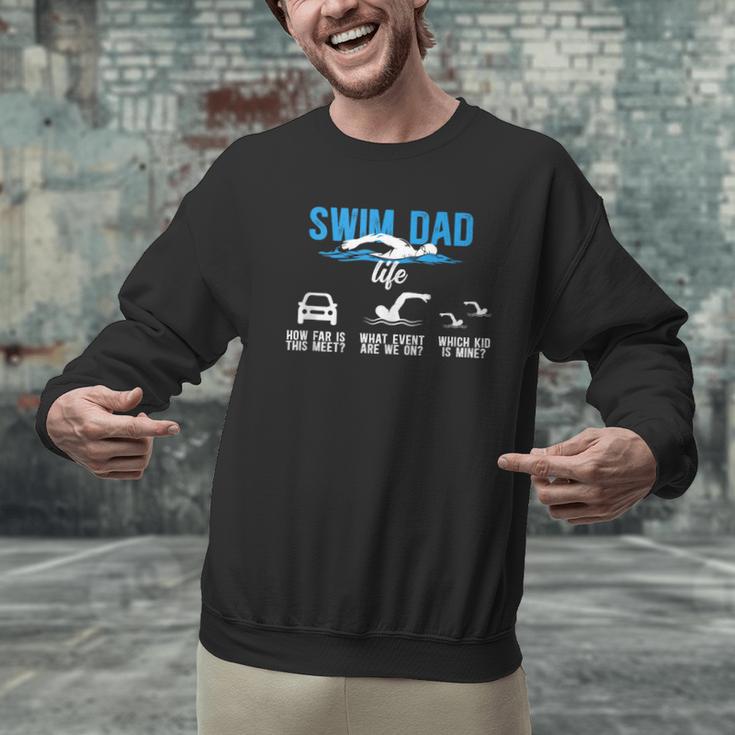 Swim Dad Life Swimming Dad Of A Swimmer Father Men Graphic Sweatshirt