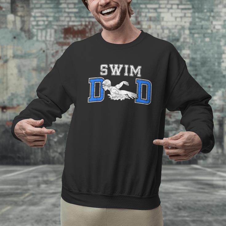 Swim Dad Of A Swimmer Dad Proud Swim Father Swimming Dad Men Graphic Sweatshirt