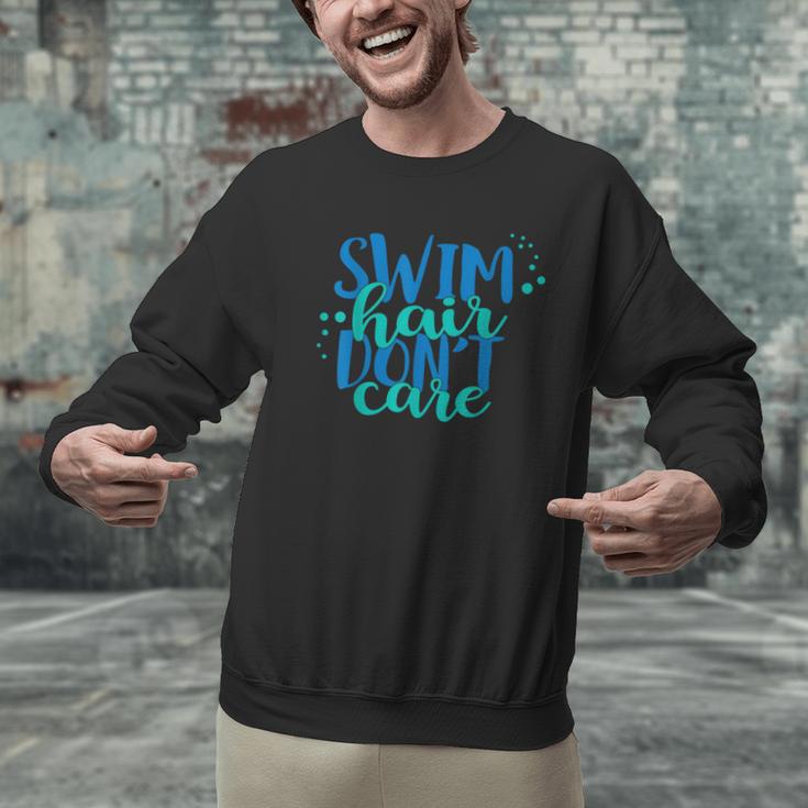 Swim Hair Dont Care Swimming AttitudeShirt Men Graphic Sweatshirt Swim Hair Dont Care Swimming AttitudeShirt Men Graphic Sweatshirt