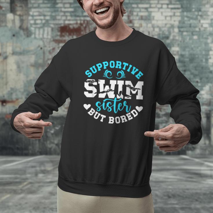 Swim Sister Supportive Swimming Sister Of A Swimmer Sis Men Graphic Sweatshirt Swim Sister Supportive Swimming Sister Of A Swimmer Sis Men Graphic Sweatshirt