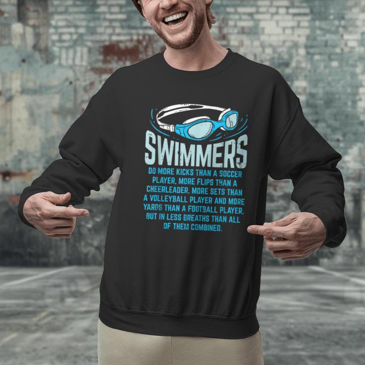 Swimmers Do More Kicks I For Swimming Lovers Men Graphic Sweatshirt