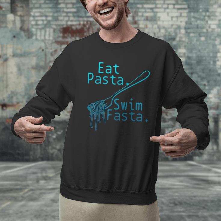 Swimming Eat Pasta Swim Fasta Swimmer Men Graphic Sweatshirt Swimming Eat Pasta Swim Fasta Swimmer Men Graphic Sweatshirt
