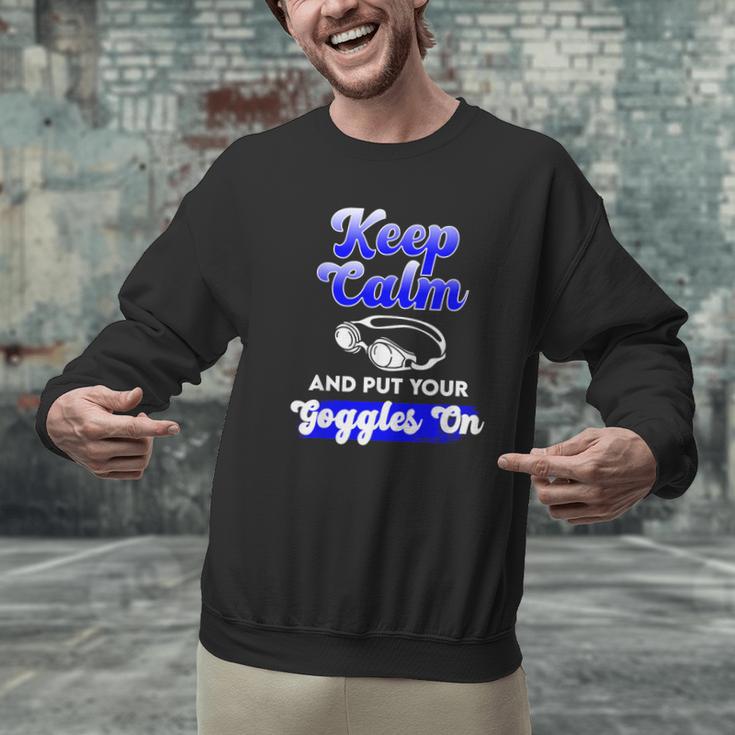 Swimming Goggles Saying Swim Team Gear Men Graphic Sweatshirt