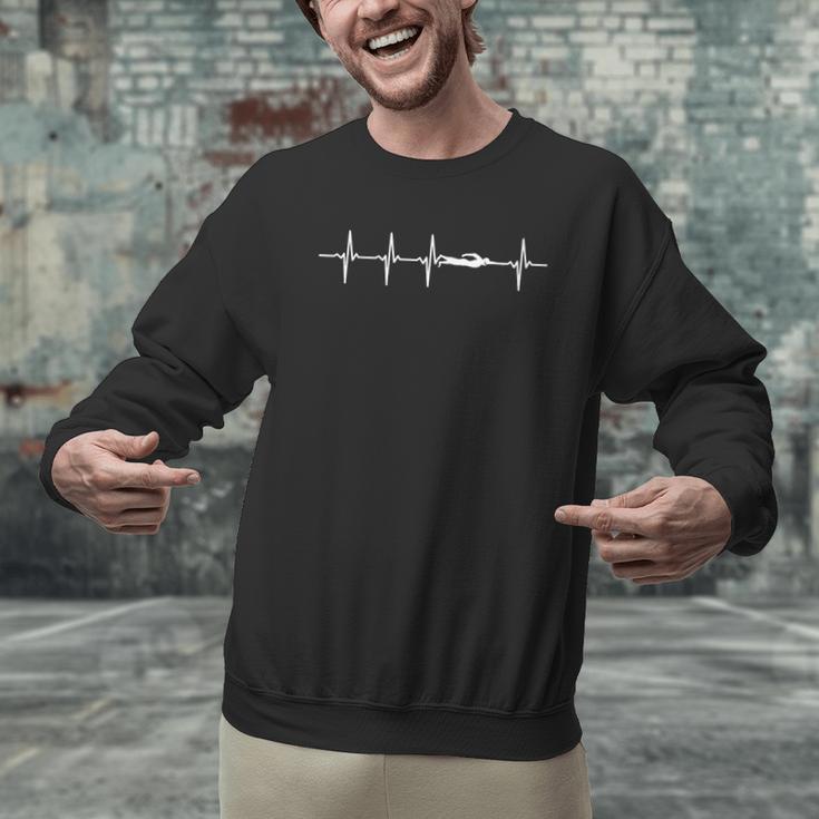 Swimming Heartbeat For Swimmers Small Men Graphic Sweatshirt Swimming Heartbeat For Swimmers Small Men Graphic Sweatshirt