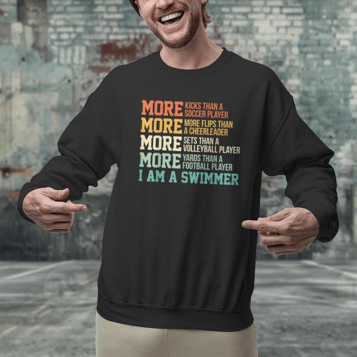 Swimming Saying Swim Swimmer Men Graphic Sweatshirt Swimming Saying Swim Swimmer Men Graphic Sweatshirt